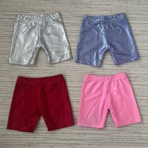 DORI CREATIONS Lame High Shine Bike Cartwheel Shorts - Size 5/6 years